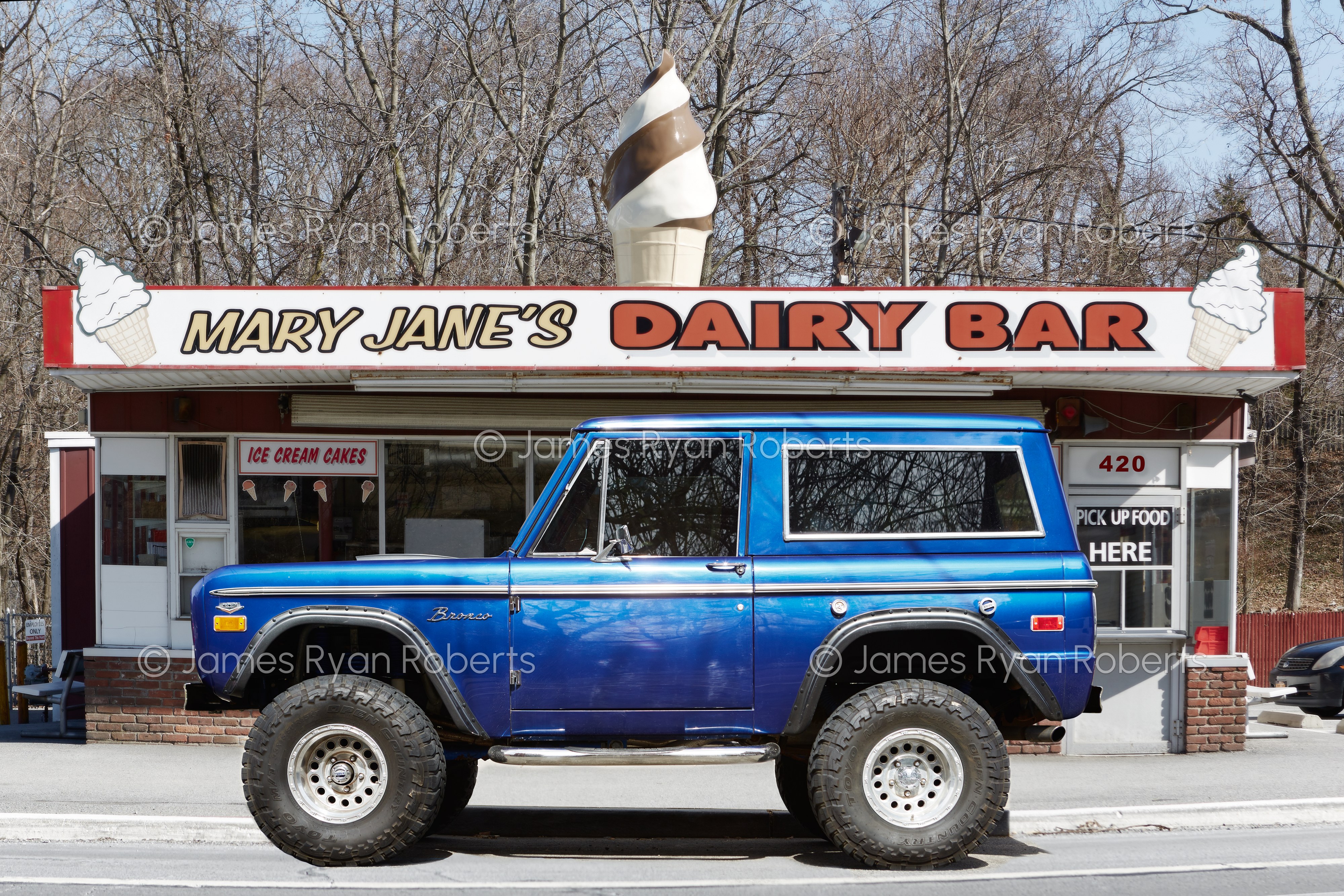 Mary Jane's Ford Bronco — Carport large-format fine art print