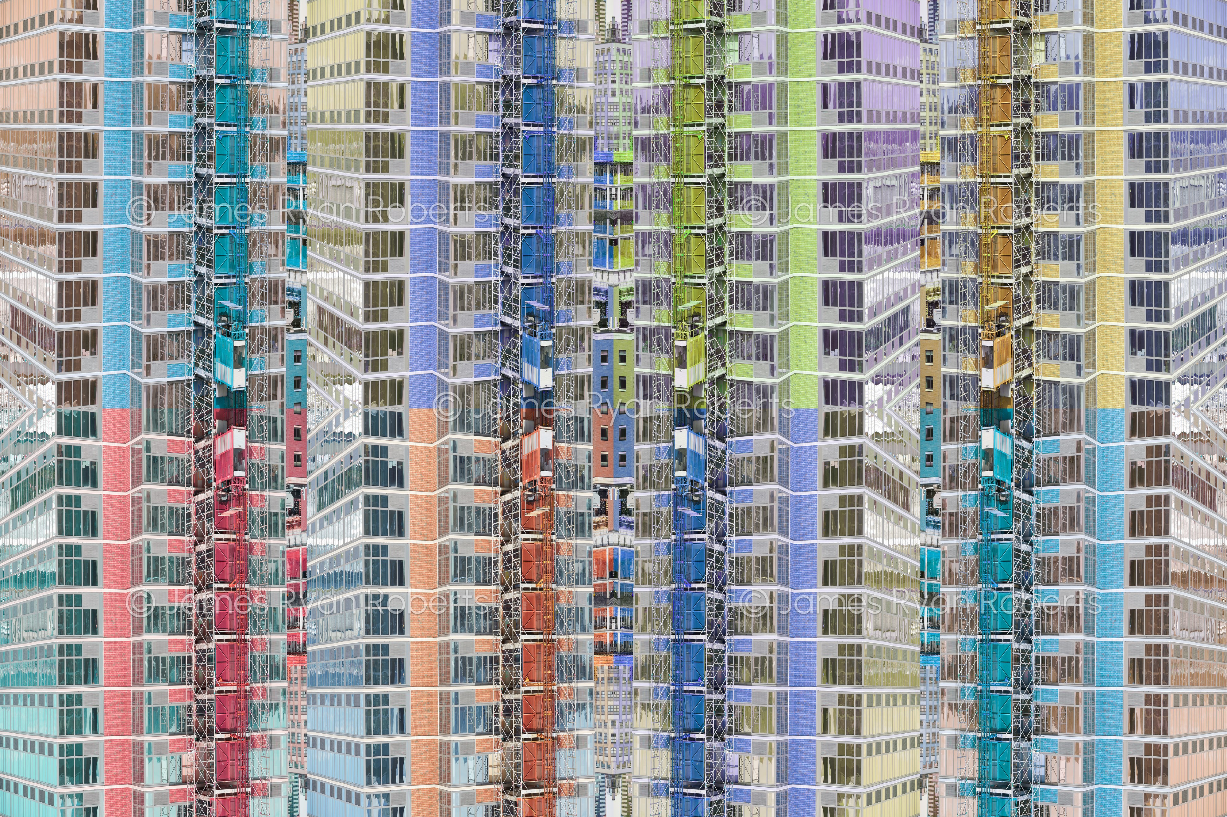 I never understood the constant presence of scaffolding in my life — Circular Logic large-format fine art print