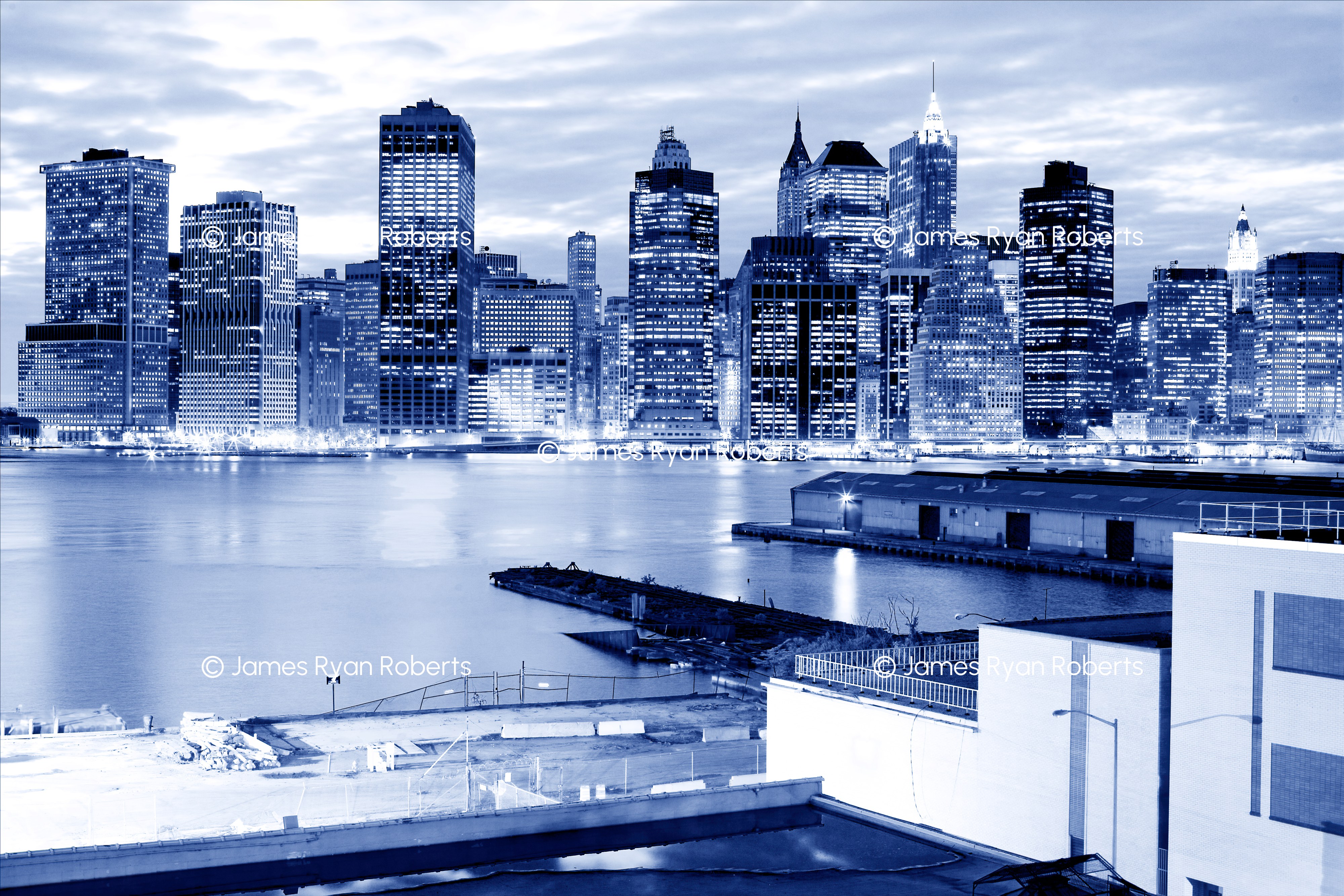 Blue Hour, Brooklyn Heights — New York City large-format fine art print