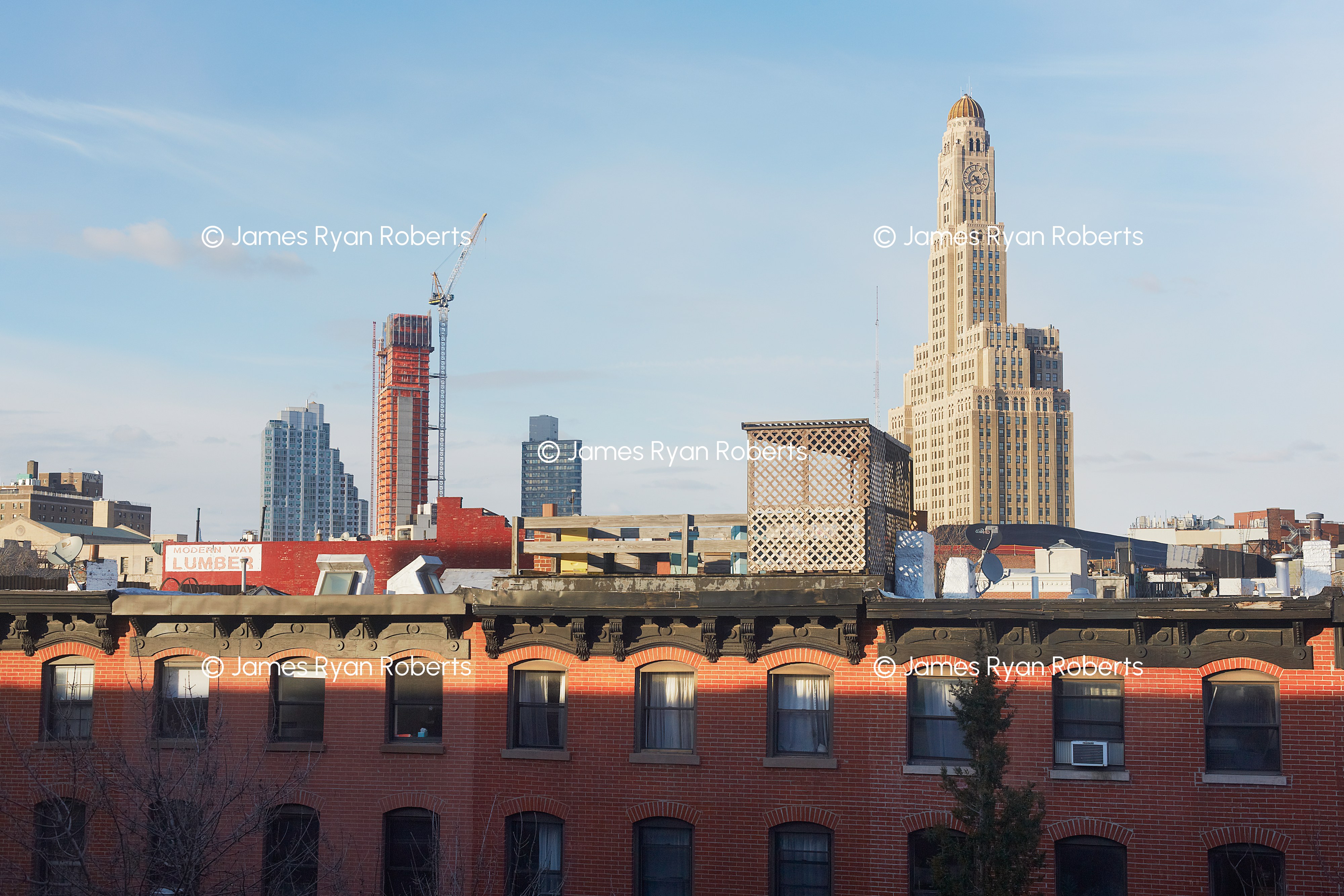 Brooklyn Rooftops & Bank Tower — New York City large-format fine art print