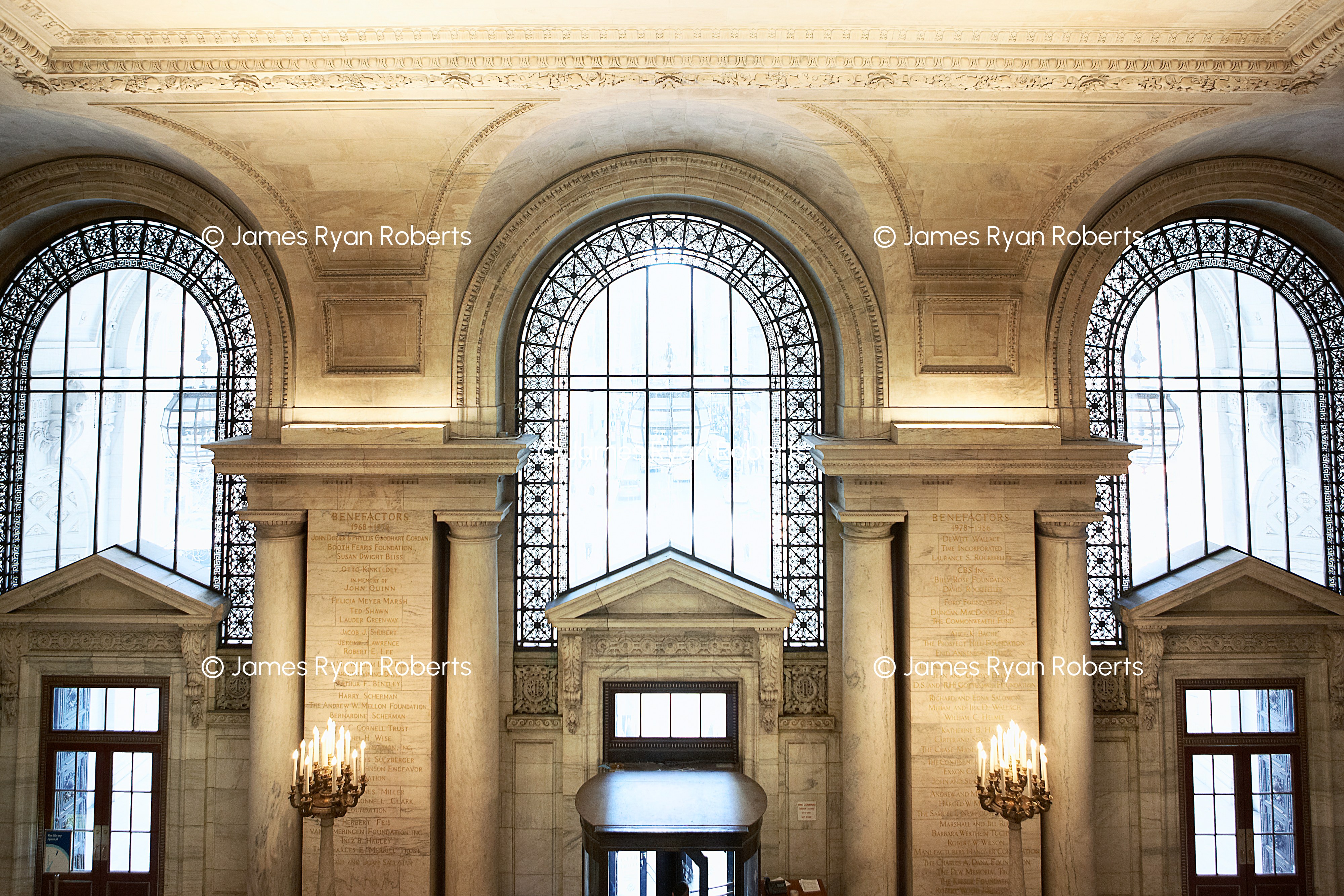 Bryant Park Library Windows — New York City large-format fine art print