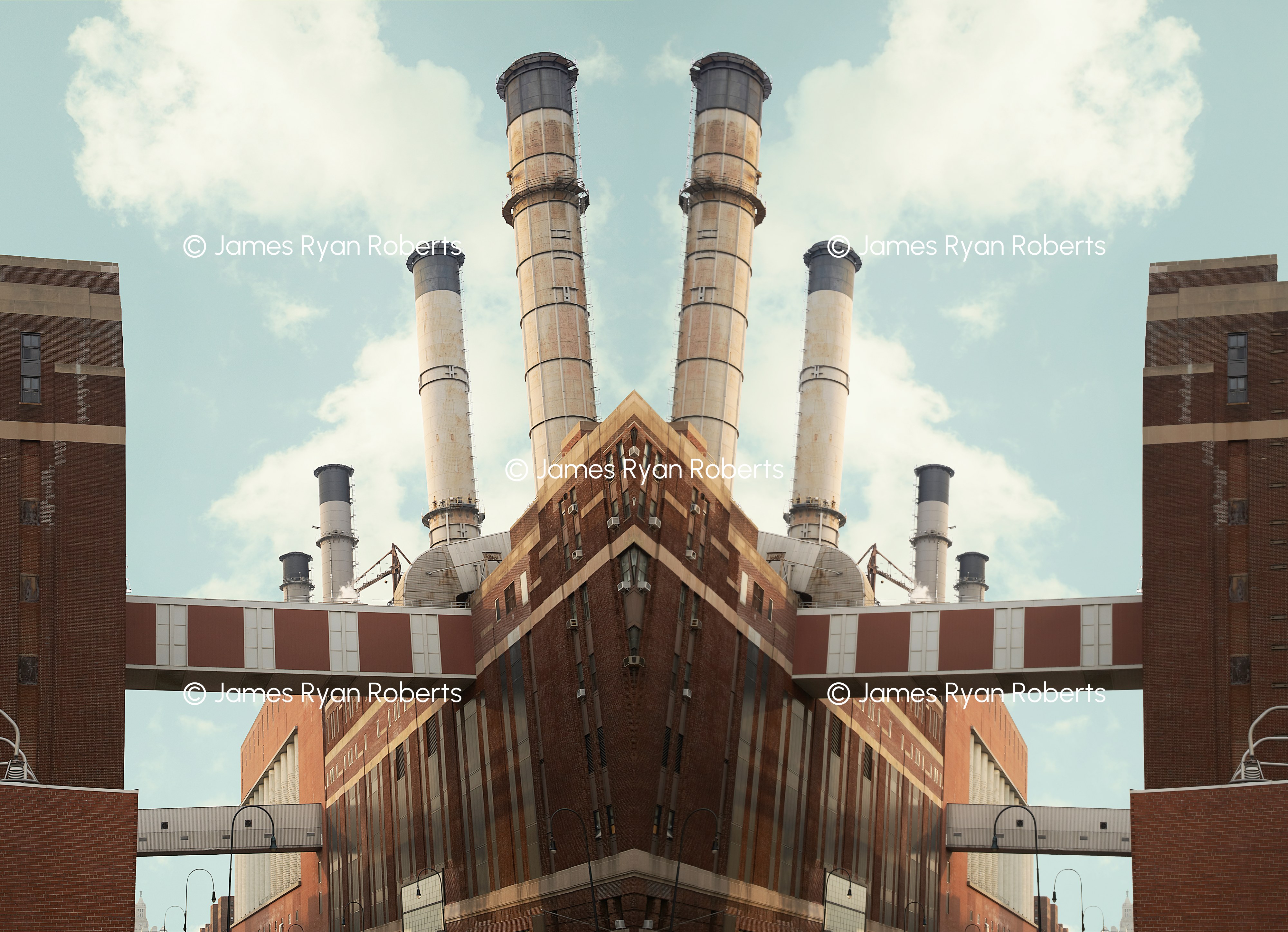 Con Edison Chimneys — New York City large-format fine art print