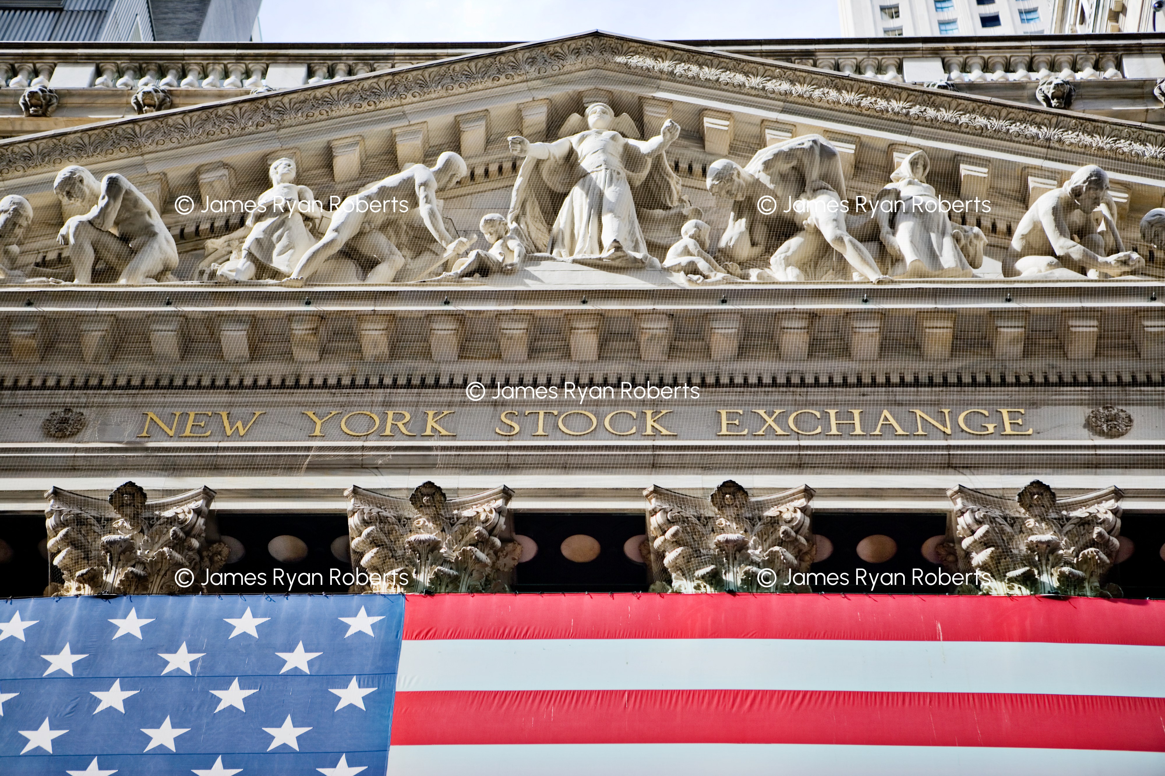 Flag at the Exchange — New York City large-format fine art print