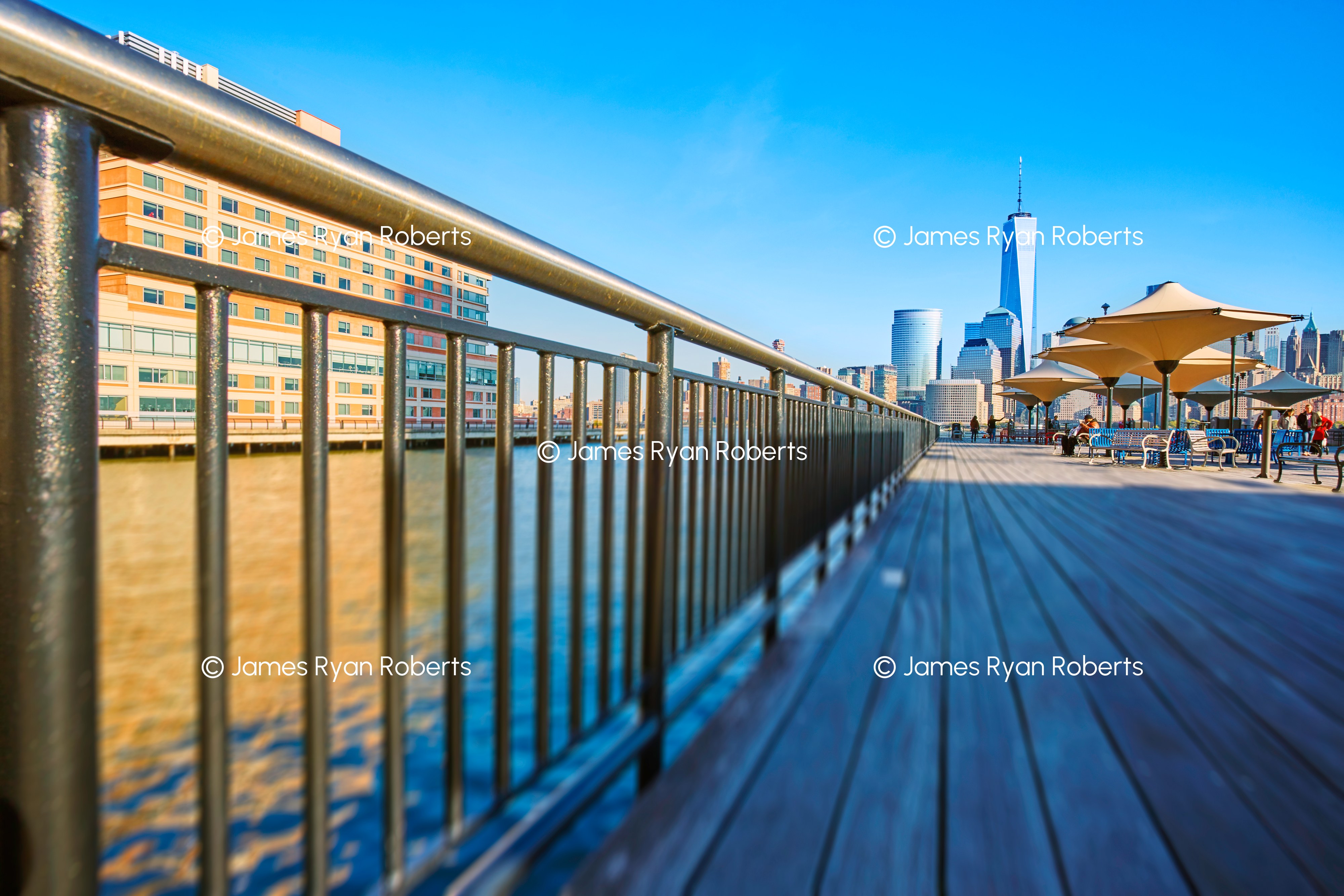 Jersey City Boardwalk View — New York City large-format fine art print