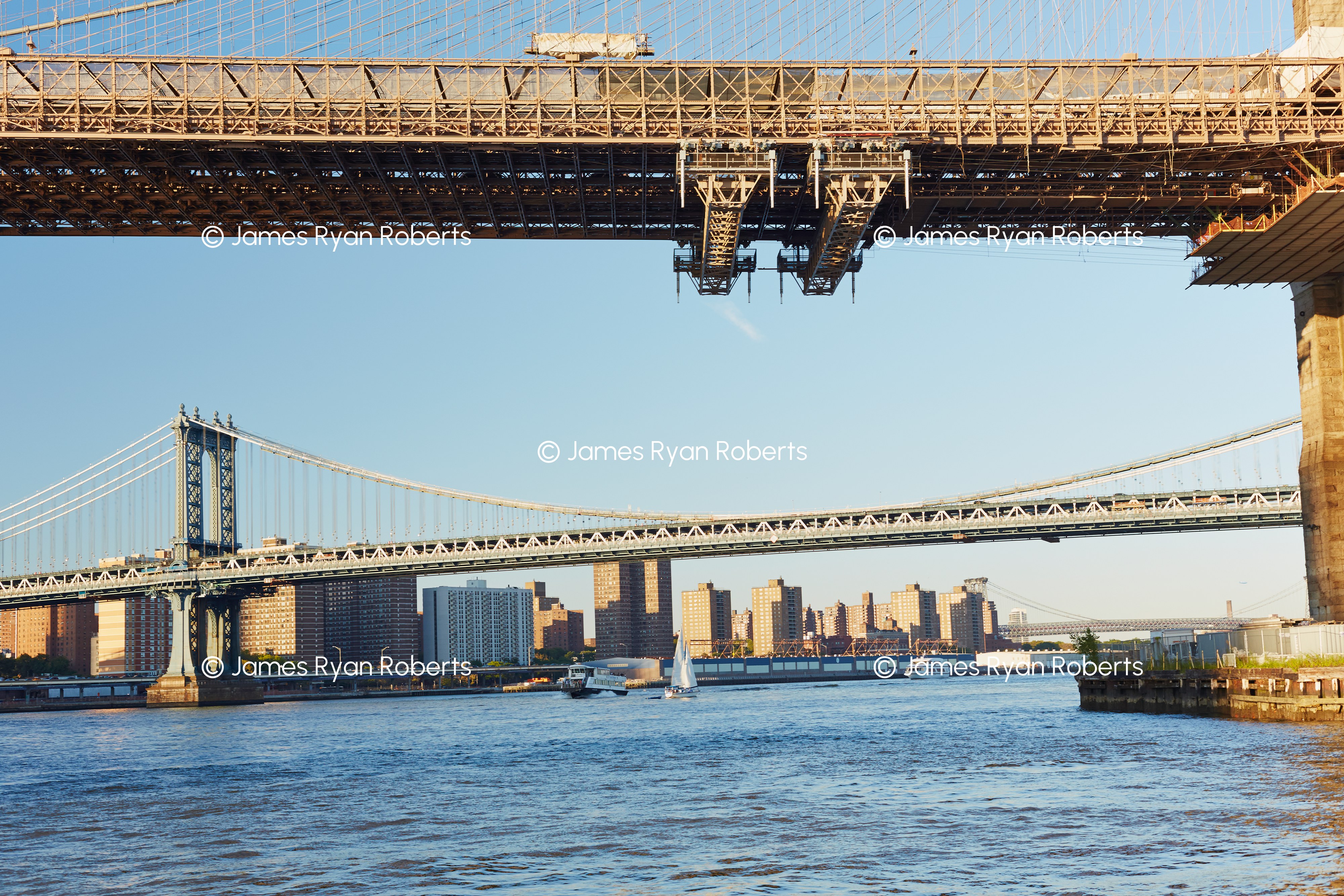 Manhattan Bridge from the Water — New York City large-format fine art print