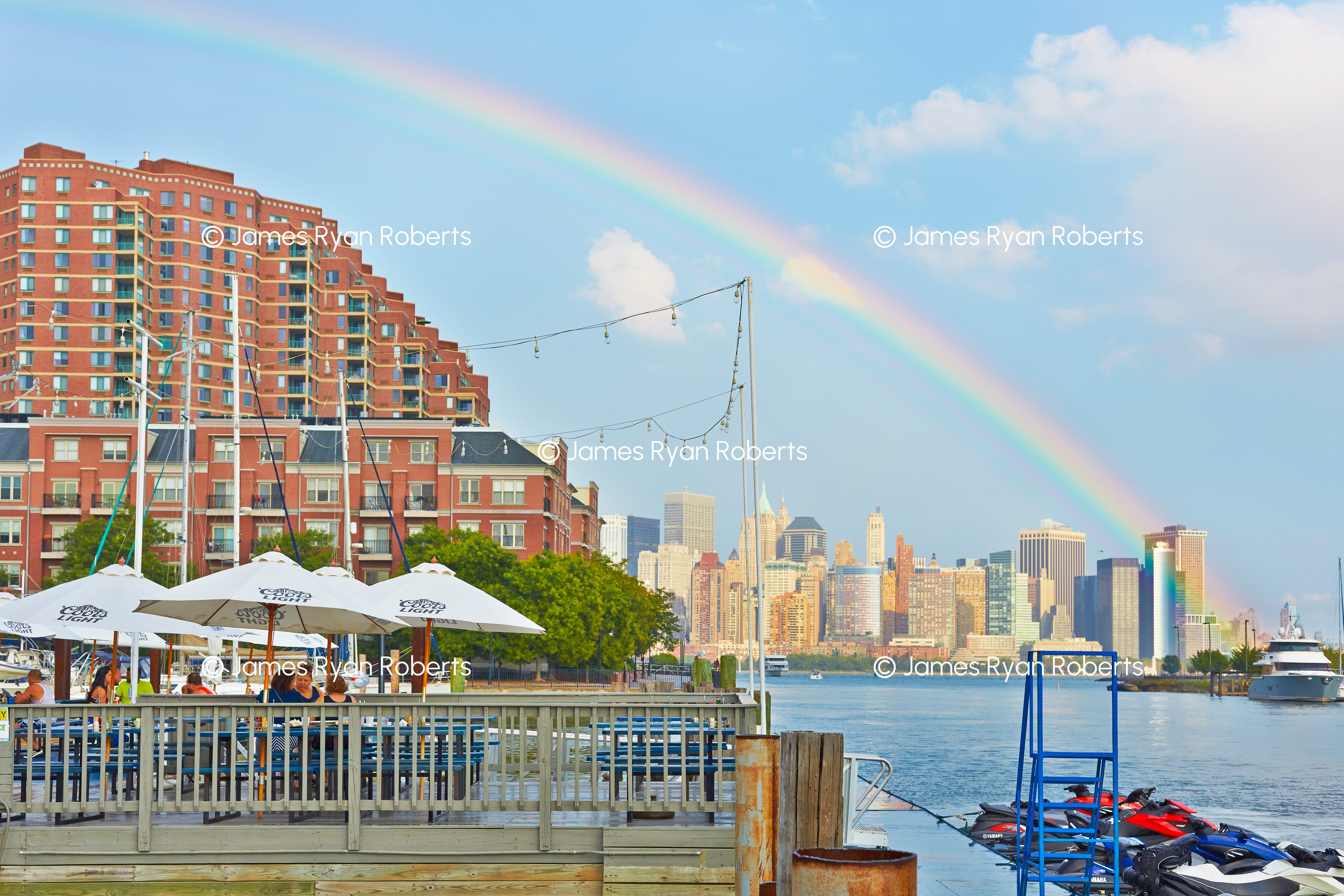 Rainbow at the Marina — New York City large-format fine art print