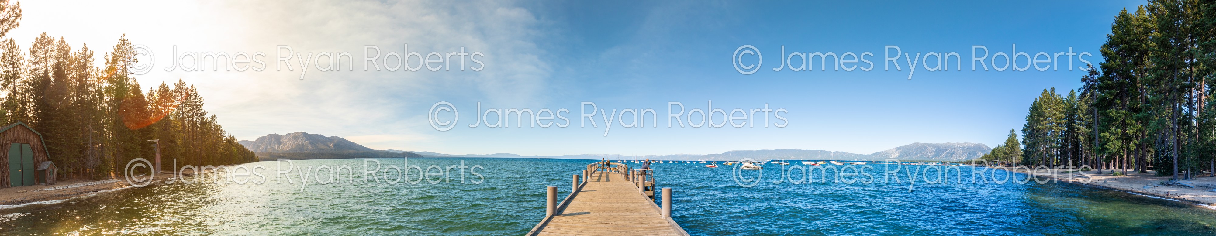 Franciscan Lakeside Lodge Pier, Lake Tahoe — PanoAmerica large-format fine art print