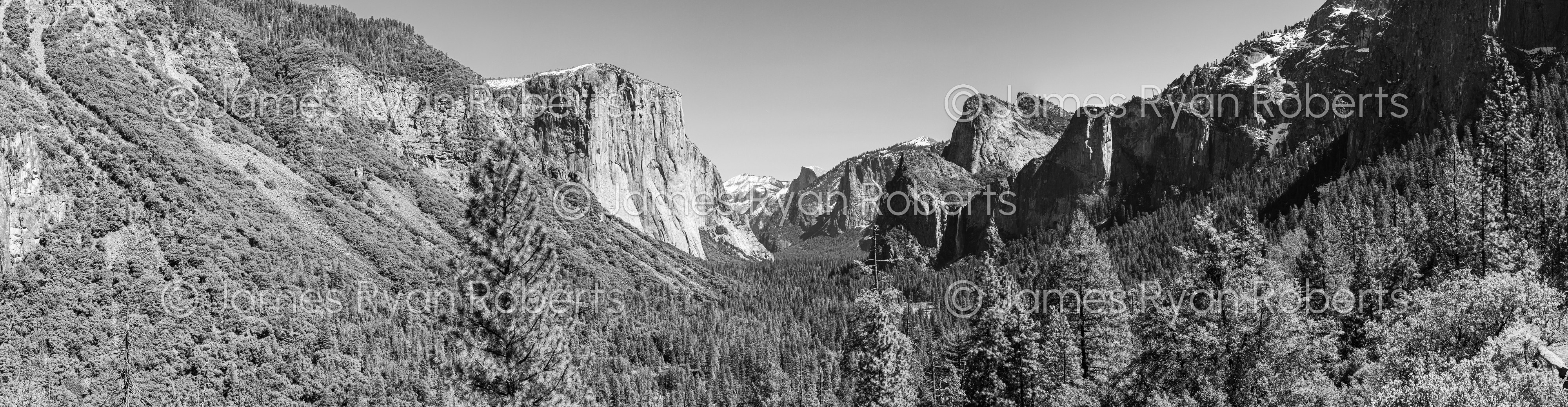 Tunnel View, Yosemite National Park, CA - BW — PanoAmerica large-format fine art print