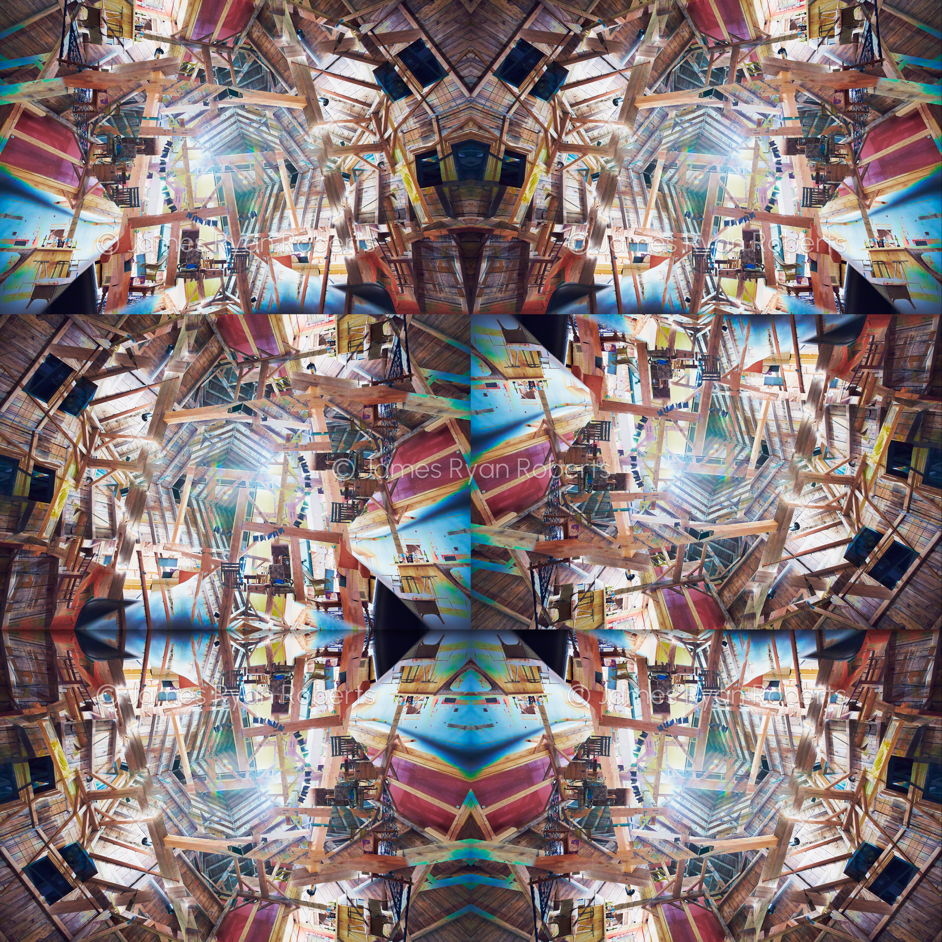 The Night at the Barn, kept going on — Planes of Perception large-format fine art print