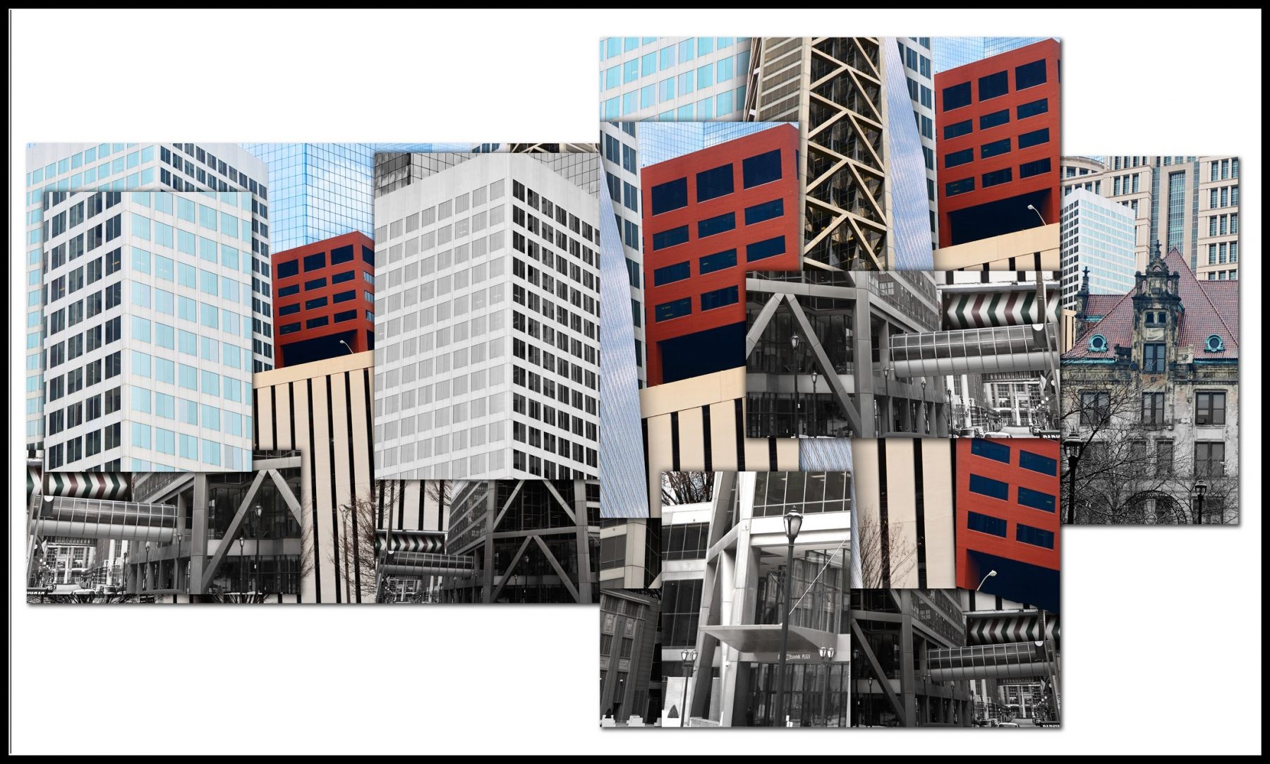 Composition study 2 — overlapping architectural panel layout