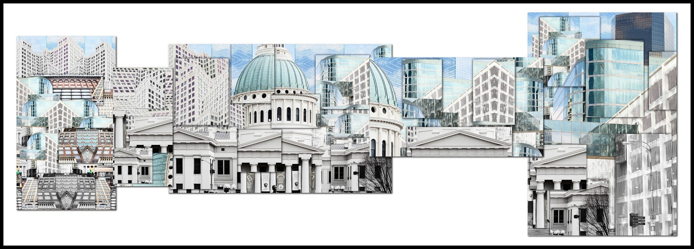 Composition study 4 — overlapping architectural panel layout